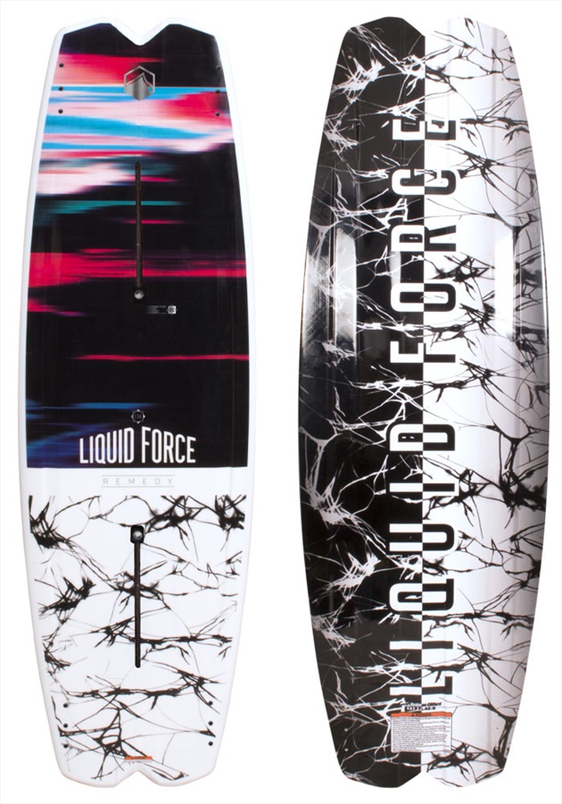 Liquid Force Remedy FlexTrack Boat Wakeboard, 142 White Multi.